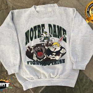 Vintage Notre Dame Fighting Irish Sweatshirt, University of Notre Dame Shirt